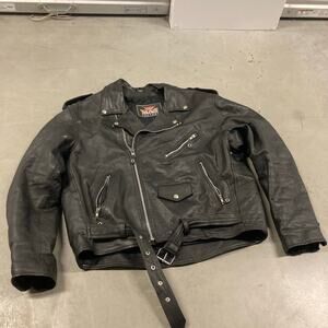 Vintage bald eagle leather jacket